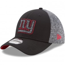 Men's New York Giants New Era Black/Heathered Gray Fierce Fill 39THIRTY Flex Hat 2772336